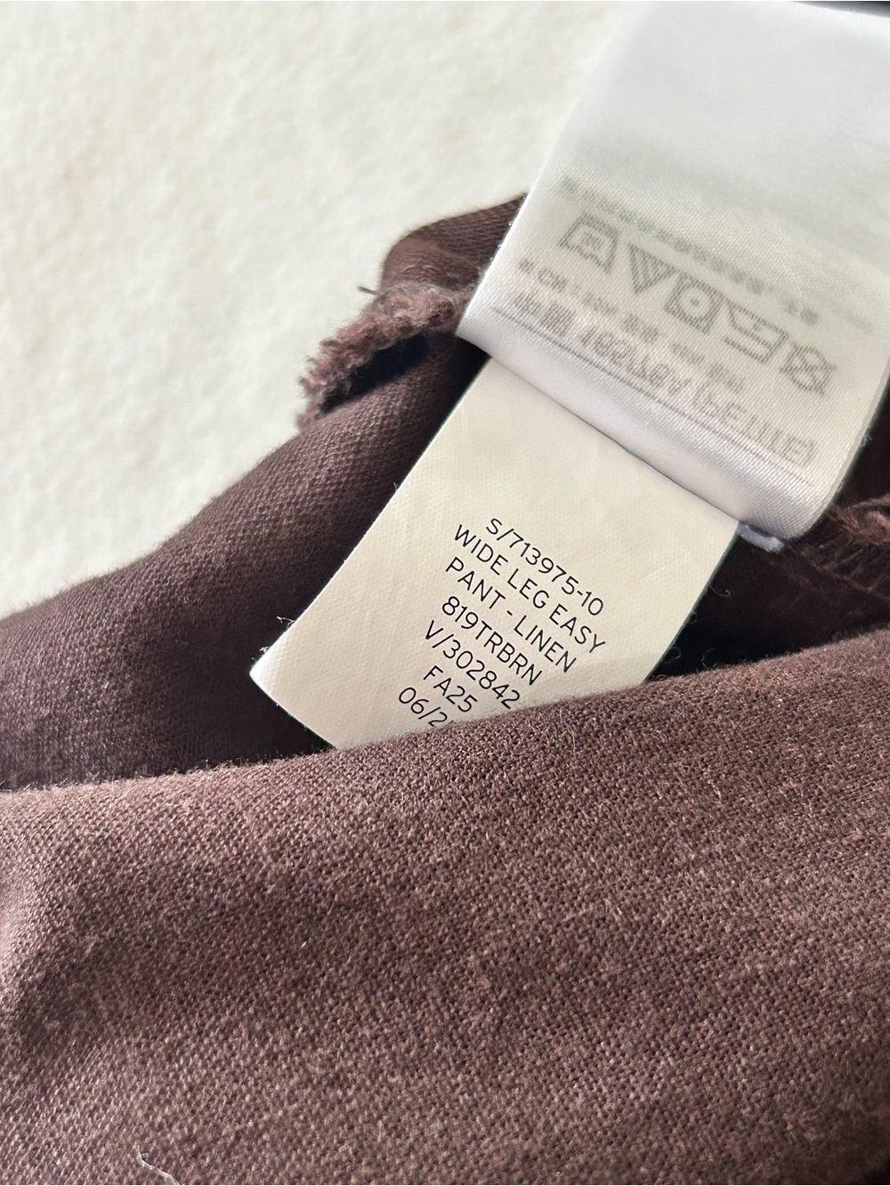Gap Linen Blend Wide-Leg Easy Pant in Brown - Picture 7 of 7